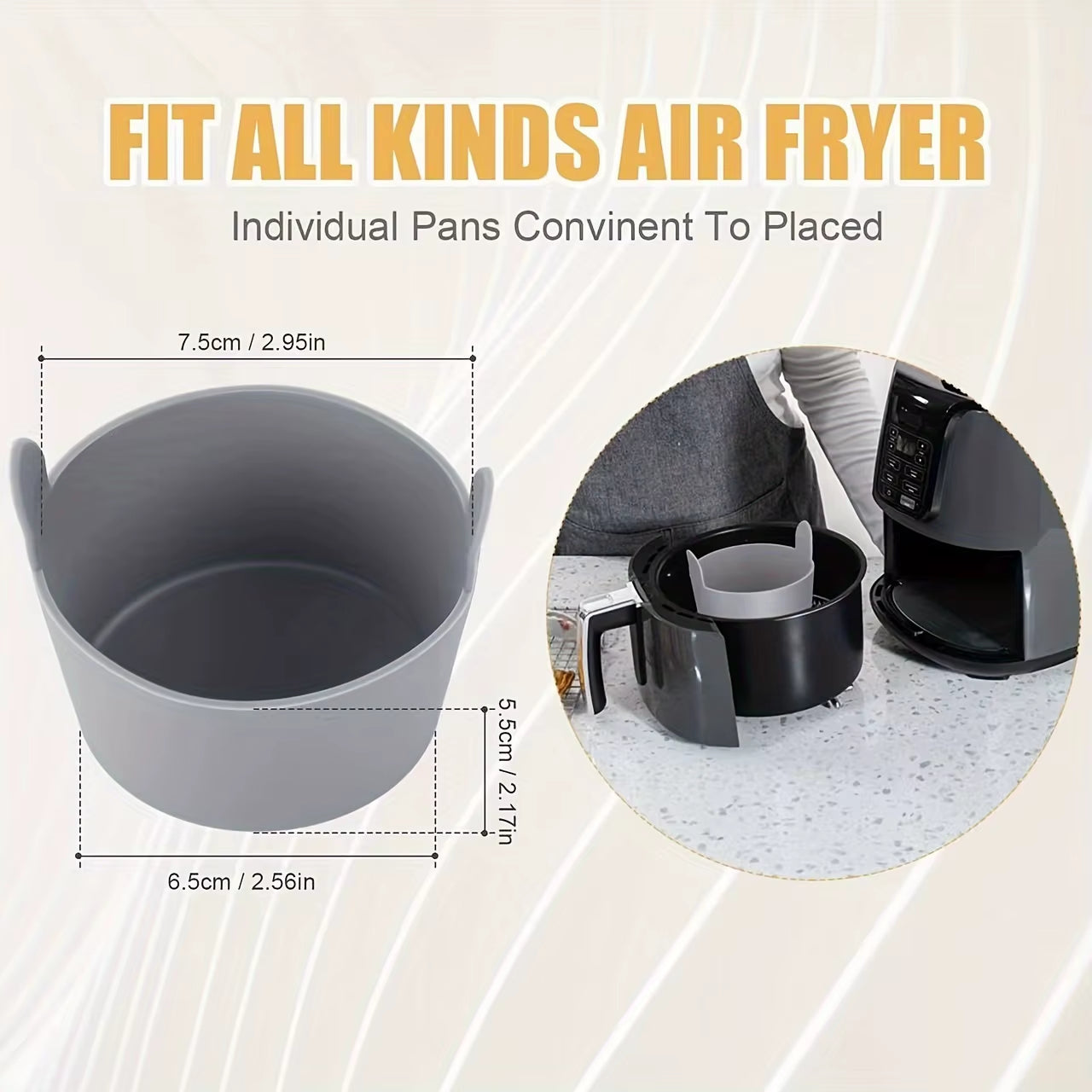 Air Fryer Silicone Egg Poacher Cups Set