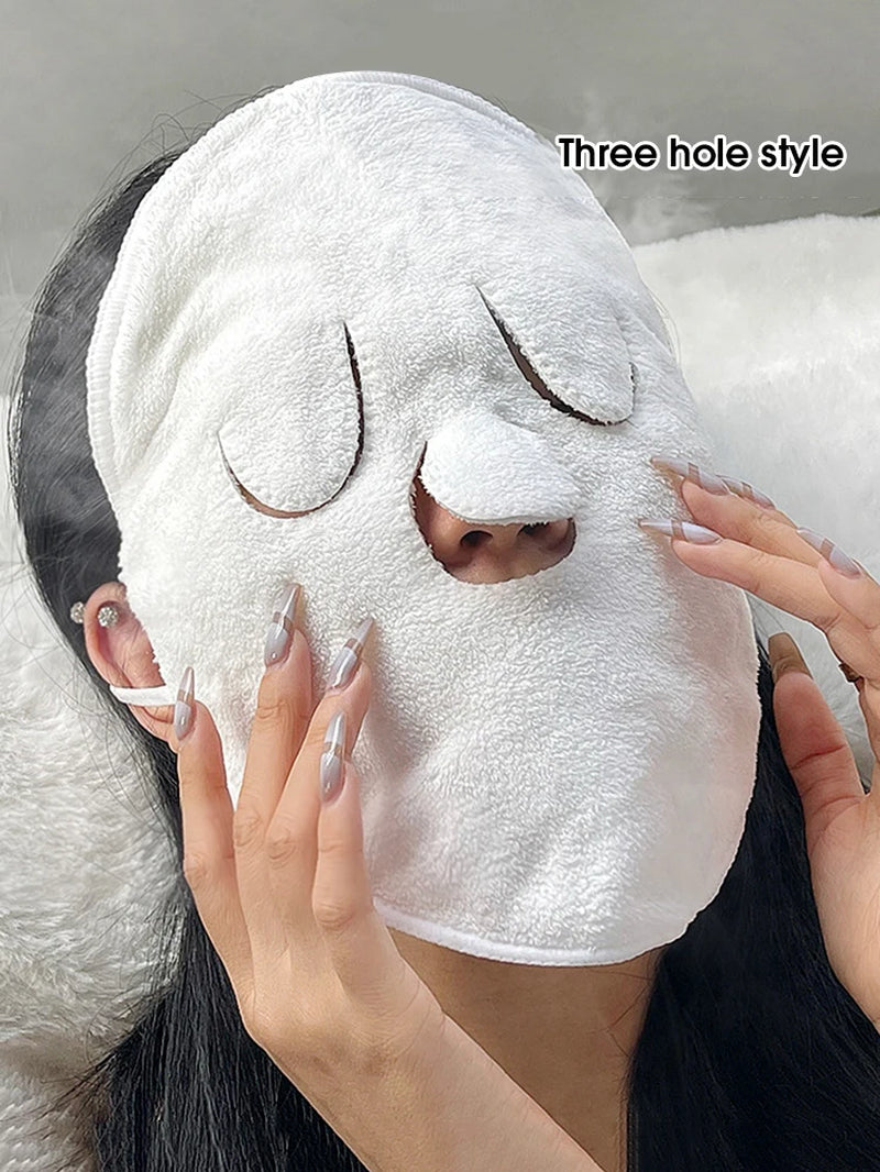Hot Compress Towel Hanging Ear Steam Heating Face Towel