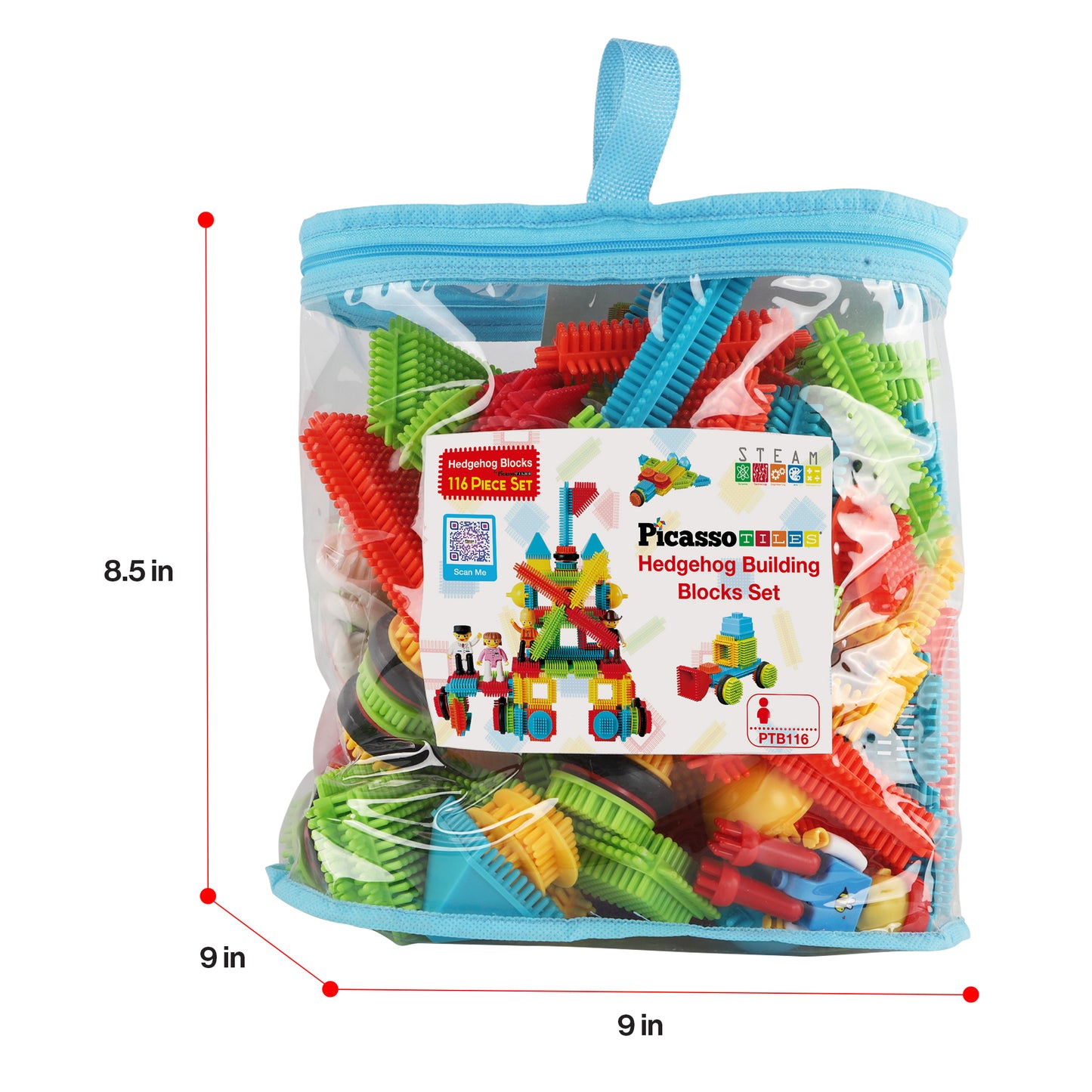 Magnetic Tiles 116PCS Hedgehog Playset STEM Building Blocks