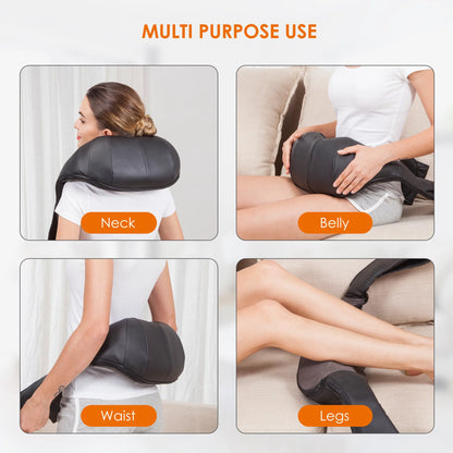 Shiatsu Neck & Shoulder Massager with Heat – 4D Deep Kneading