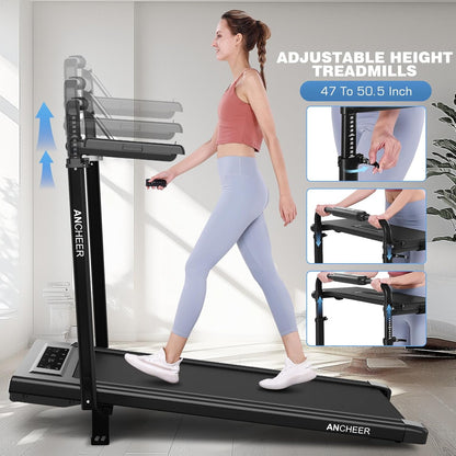 8-In-1 Foldable Under-Desk Treadmill – 15% Incline Walking Pad