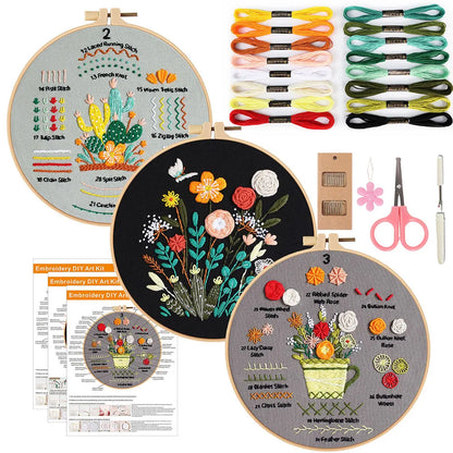 Embroidery Kit for Beginners Starter Set