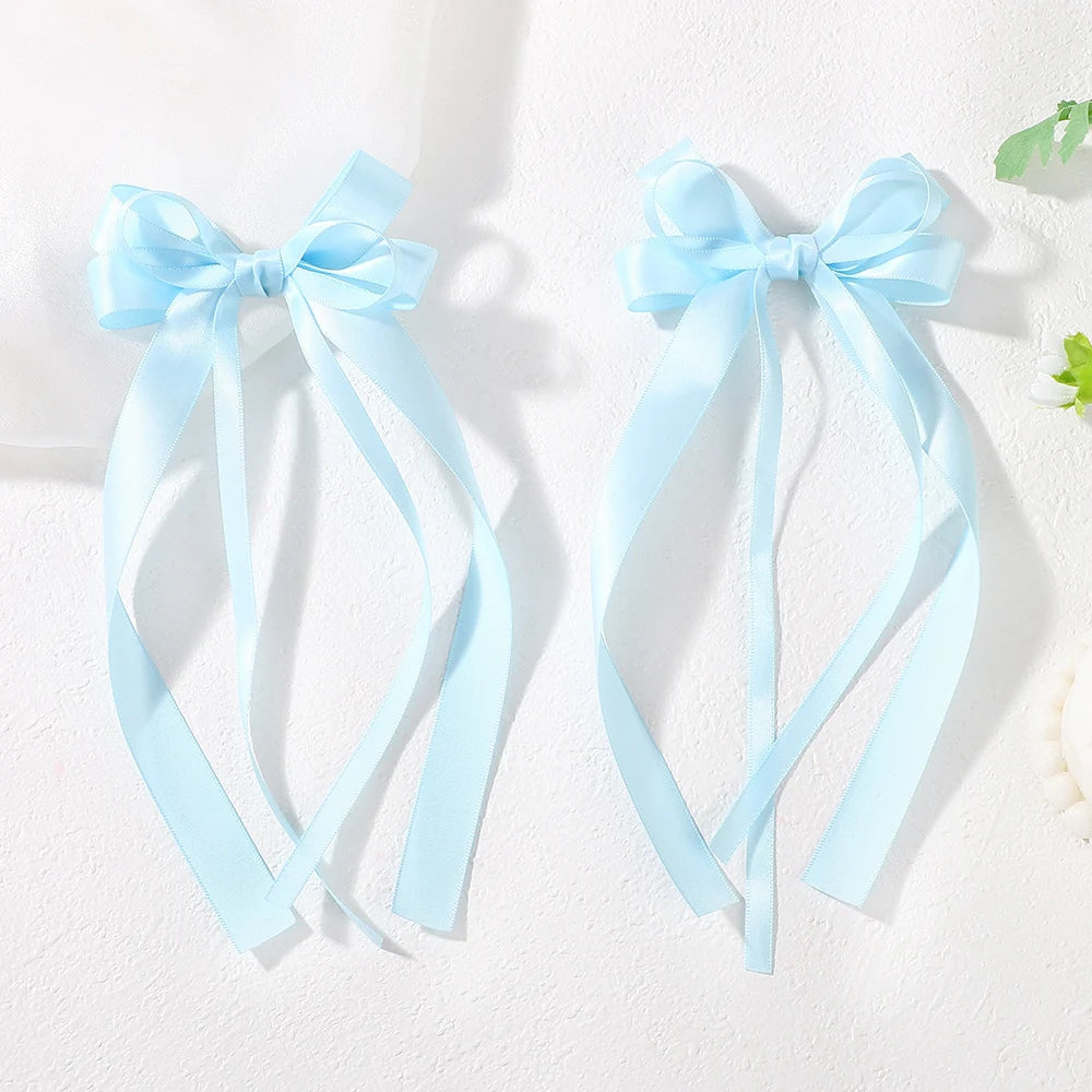 Cute Ribbon Bow Headband Long Tassel Hair Clip