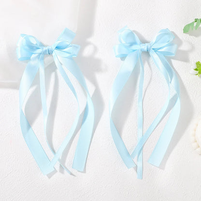 Cute Ribbon Bow Headband Long Tassel Hair Clip