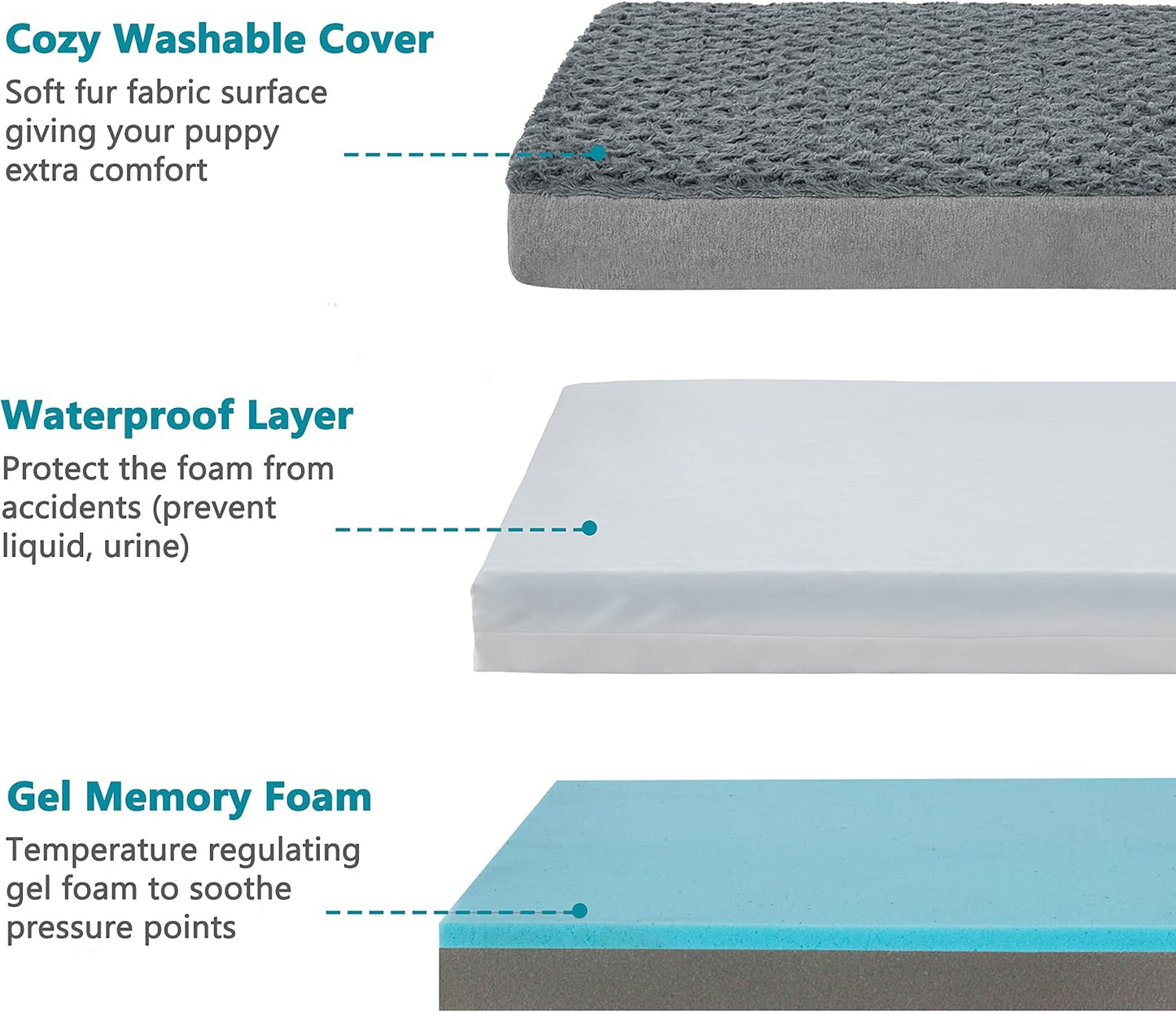 Jumbo Orthopedic Memory Foam Pet Bed with Cooling Gel