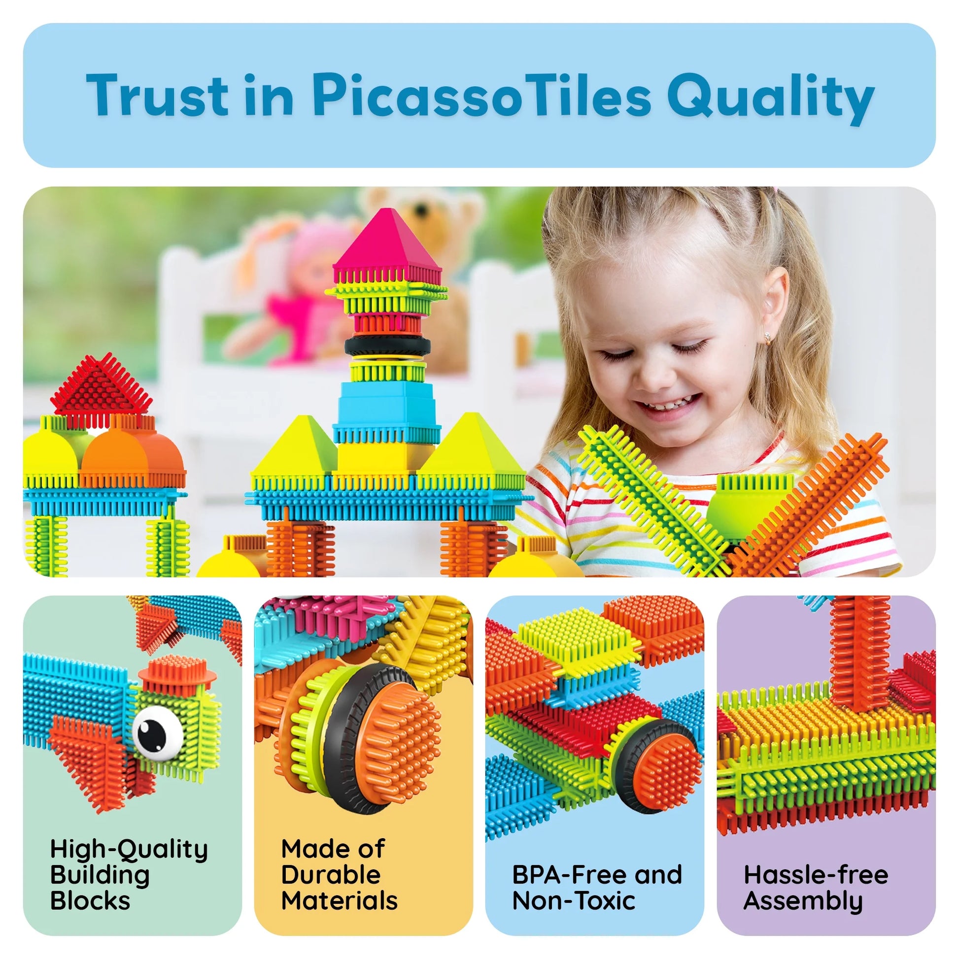 Magnetic Tiles 116PCS Hedgehog Playset STEM Building Blocks
