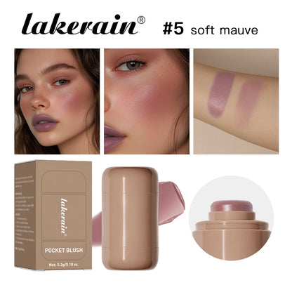 3-In-1 Cheek Lip Tinted Moisture Blush Stick Waterproof