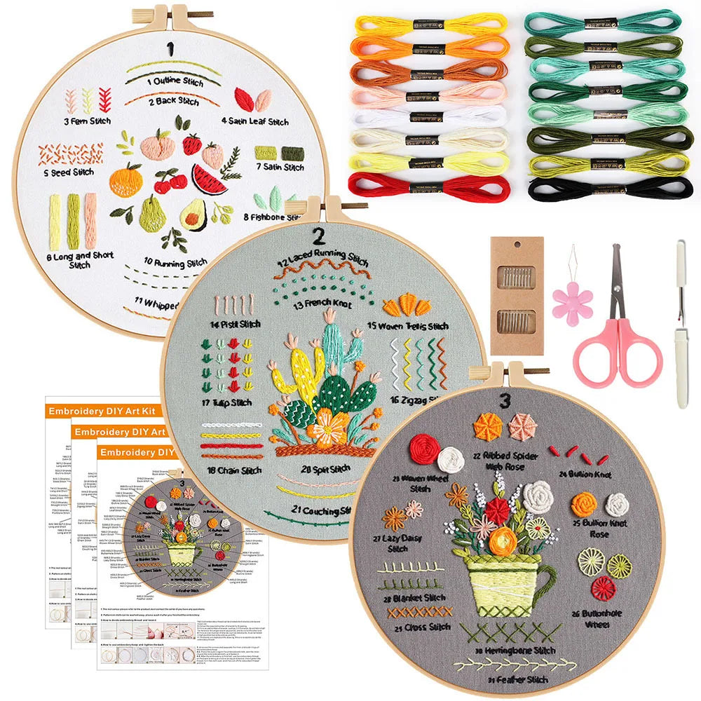 Embroidery Kit for Beginners Starter Set