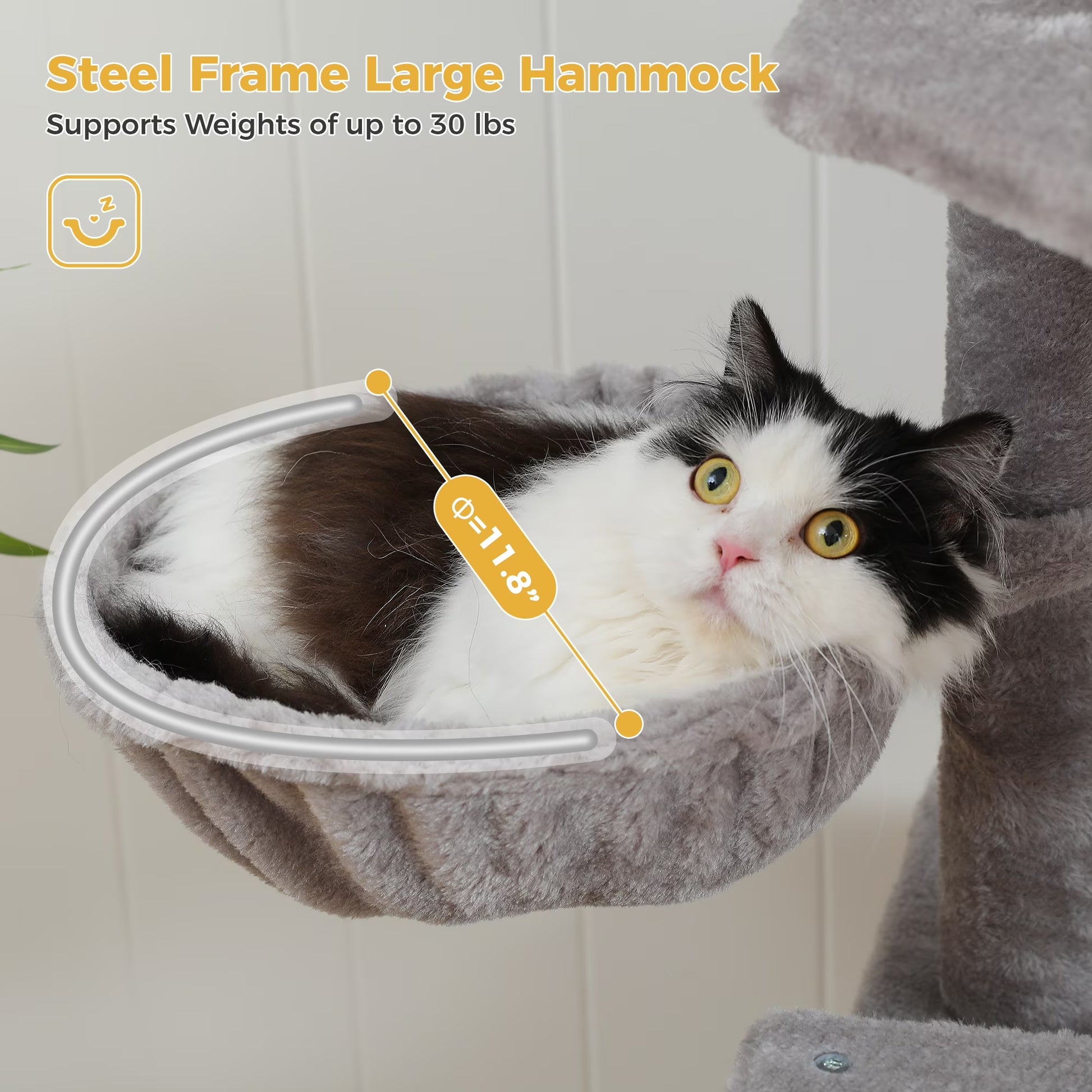 64 Inch Multi-Level Cat Tree Scratching Post Tower
