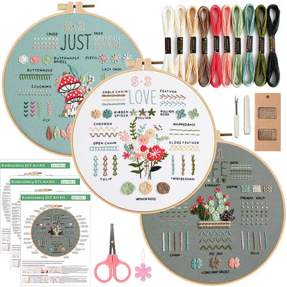Embroidery Kit for Beginners Starter Set
