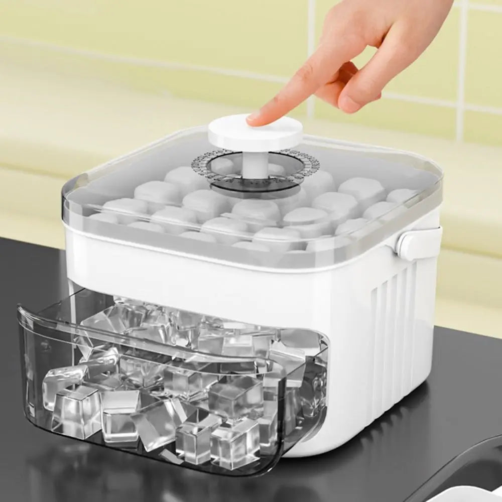 50-Cube Ice Maker with Easy Press Cap Double Layer