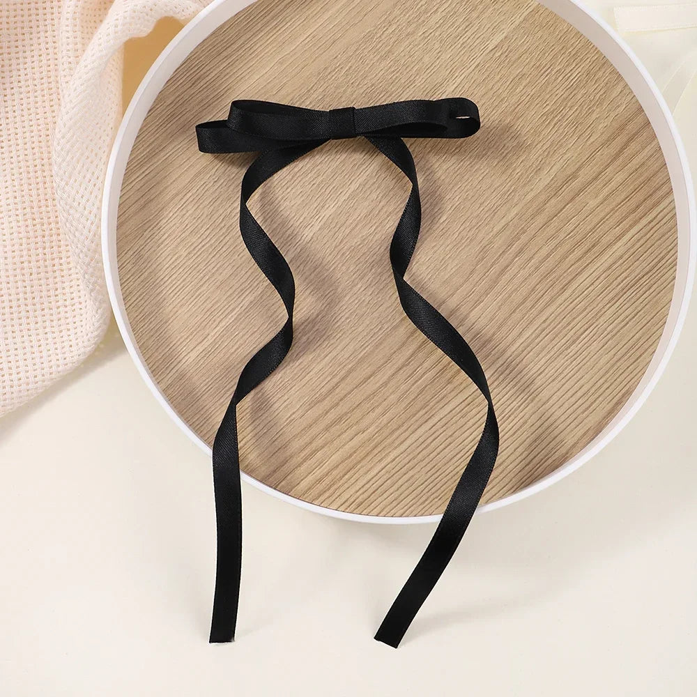 Cute Ribbon Bow Headband Long Tassel Hair Clip
