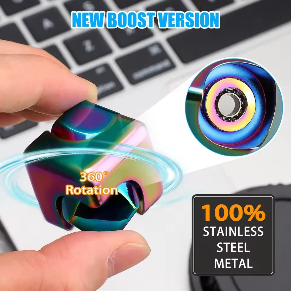 Metal Cube Spinner Fidget Toy 3D Puzzle Gyro Gear
