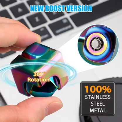 Metal Cube Spinner Fidget Toy 3D Puzzle Gyro Gear