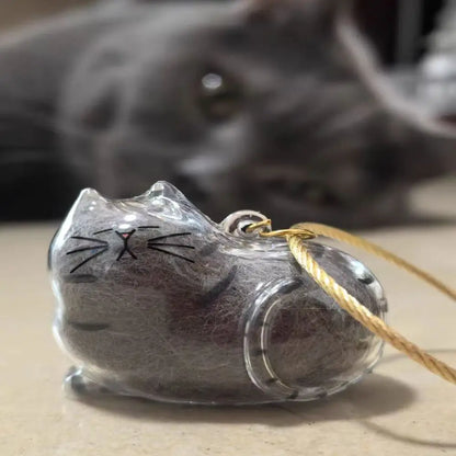Small Cat Fur Storage Pendant Ornament Container