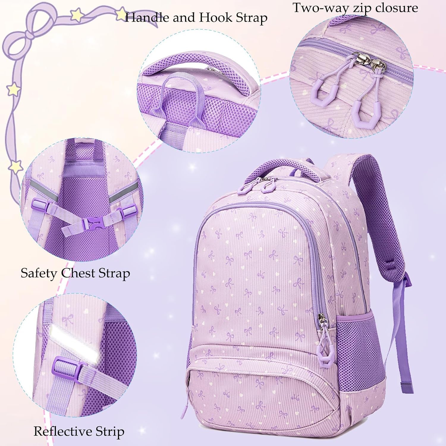 Unicorn Backpack Kids School Bookbag 3-In-1 Set