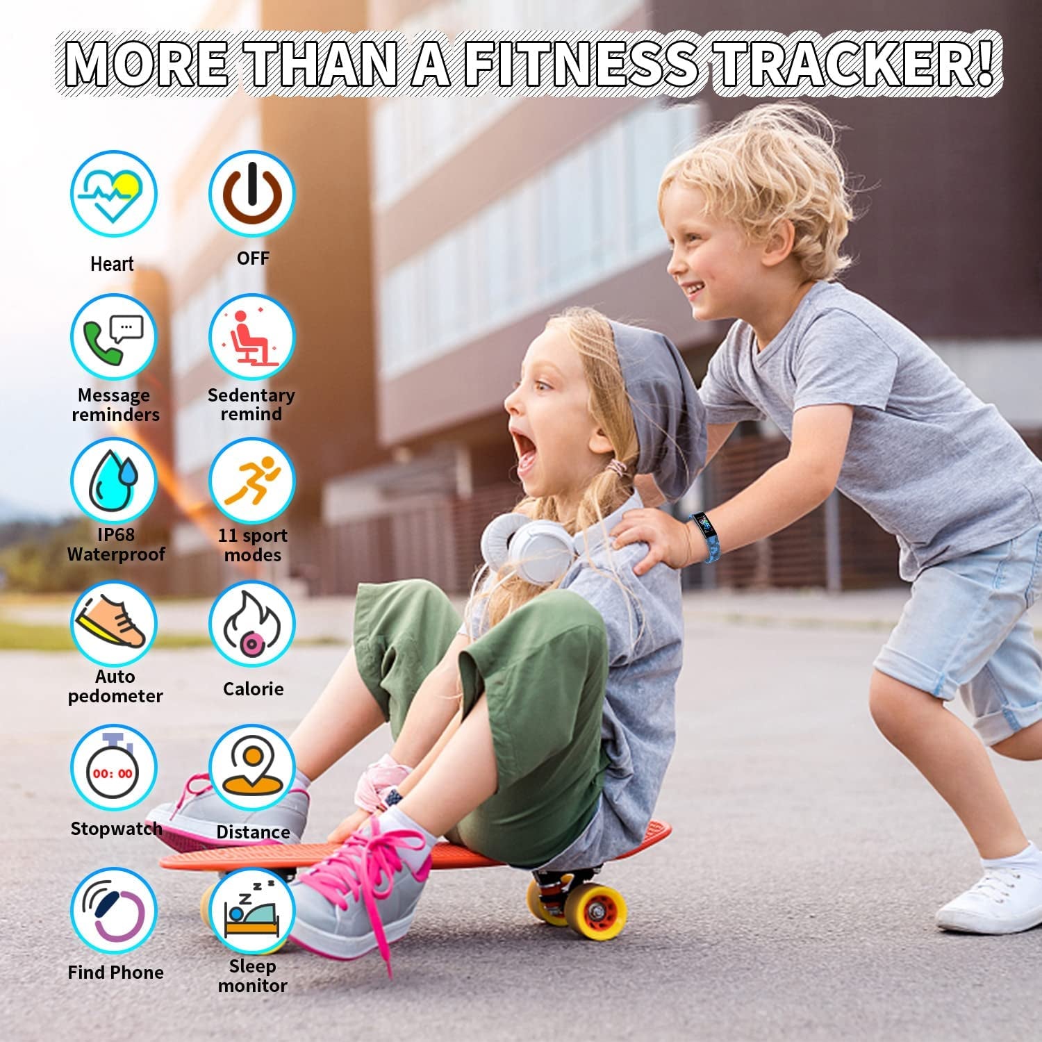 Kids Fitness Tracker Watch – Waterproof Activity & Sport Modes