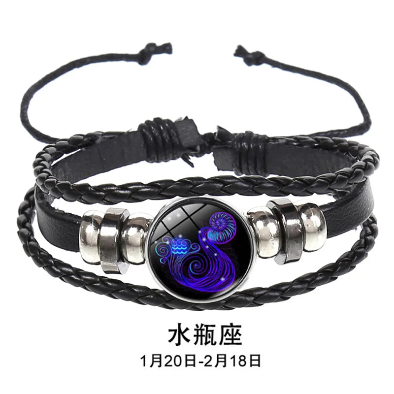 12-Constellation Zodiac Charm Bracelet