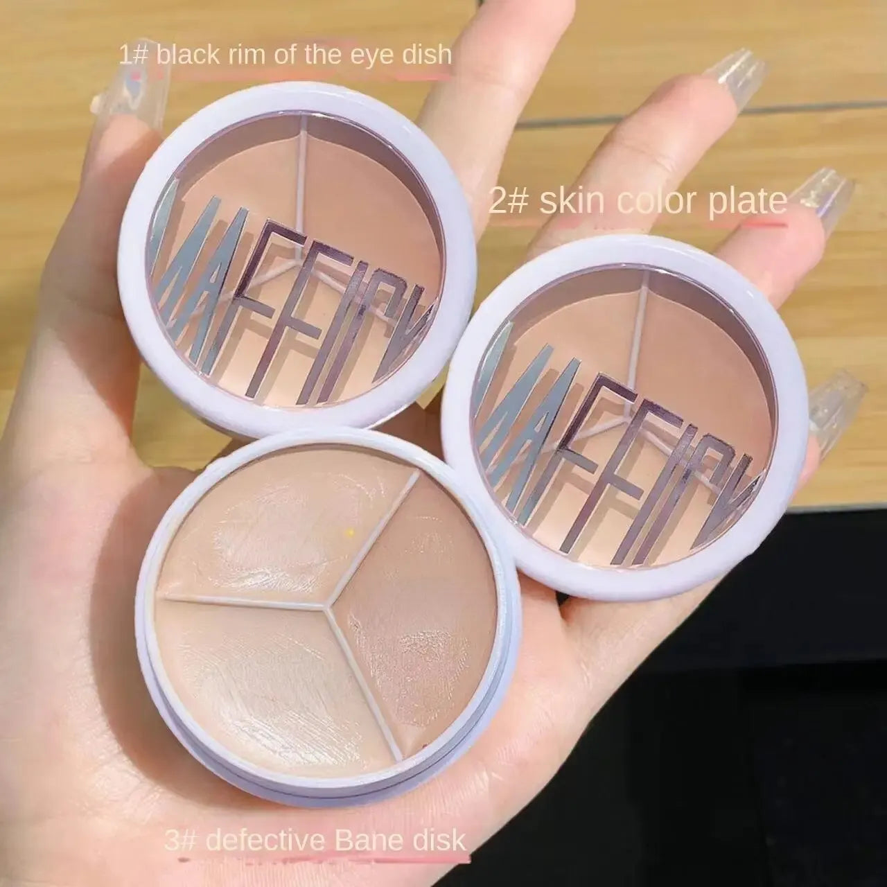 3-Color Concealer Palette Dark Circle Coverage