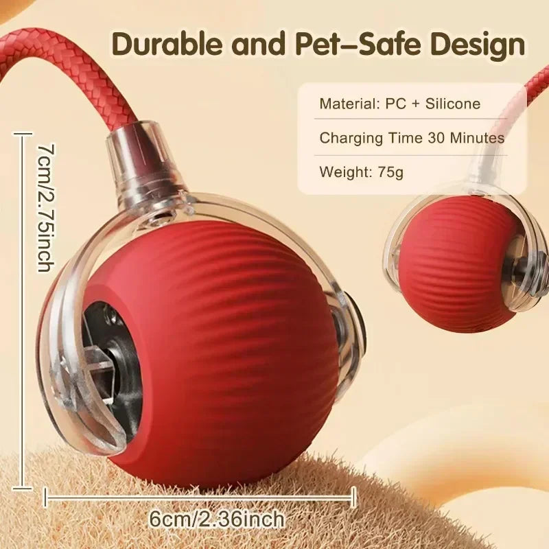 Cat Interactive Ball Toy Automatic Rolling with Tail