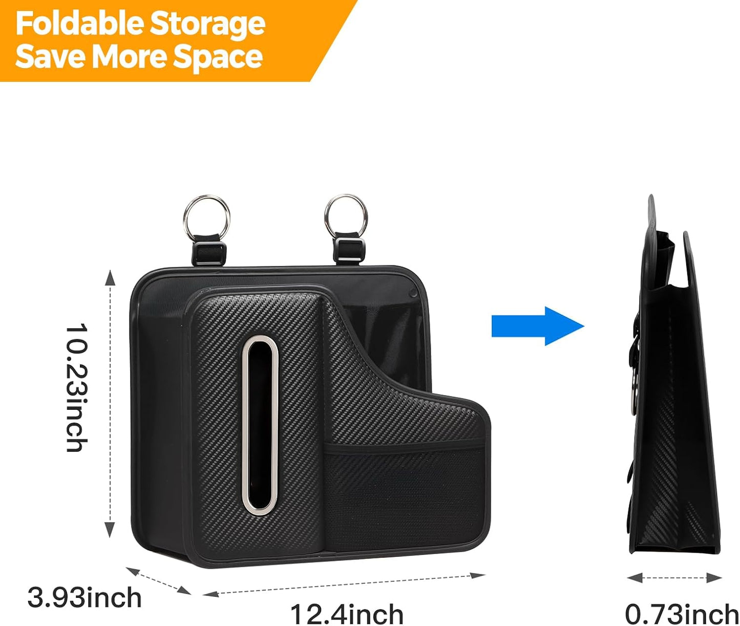Car Tissue Holder Back Seat Organizer with Cup Holder