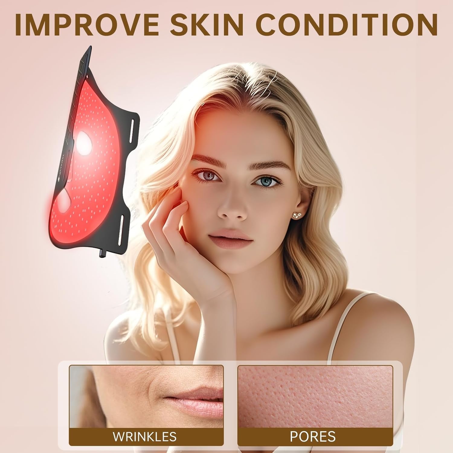 Red Light Therapy 292 LED Cordless Face Mask