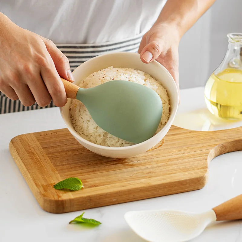Silicone Spoon Non-Stick Cooking Spoon Kitchen Gadget