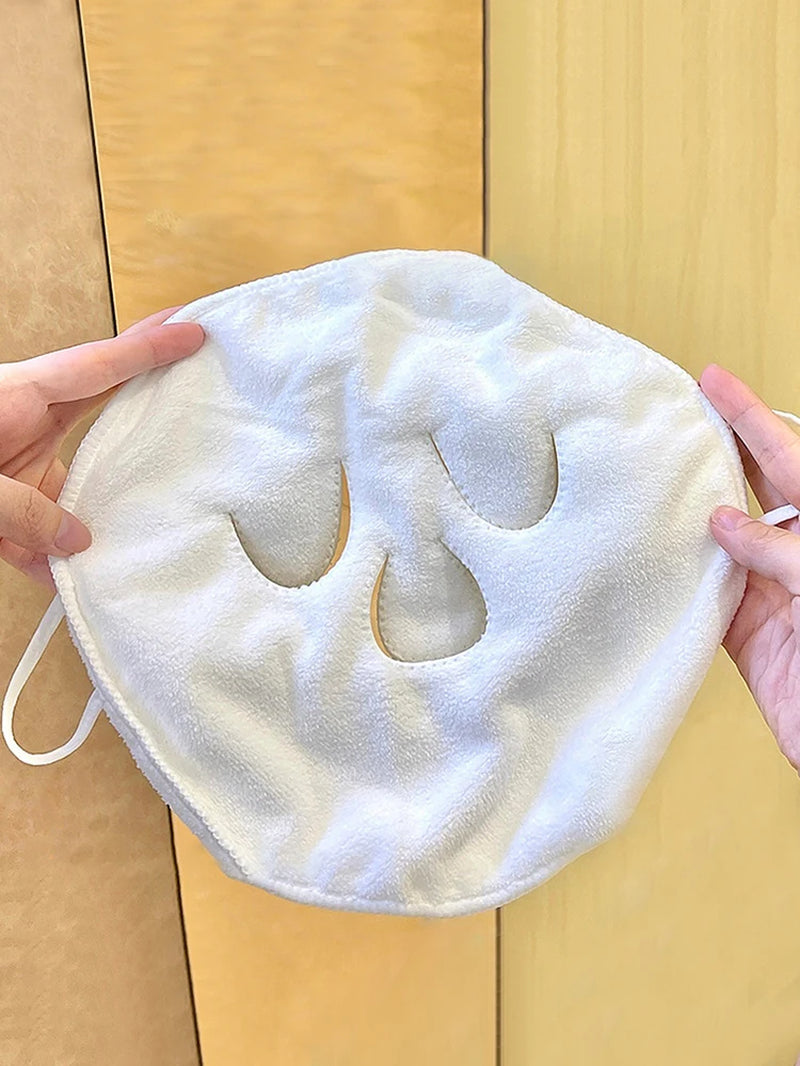 Hot Compress Towel Hanging Ear Steam Heating Face Towel