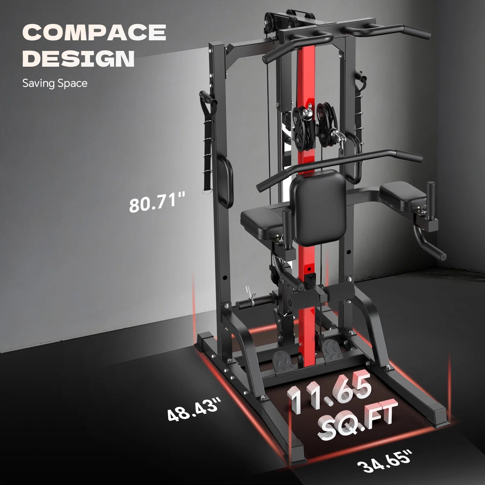 High/Low Pulley Home Gym Station – Lat Pulldown & Cable Row