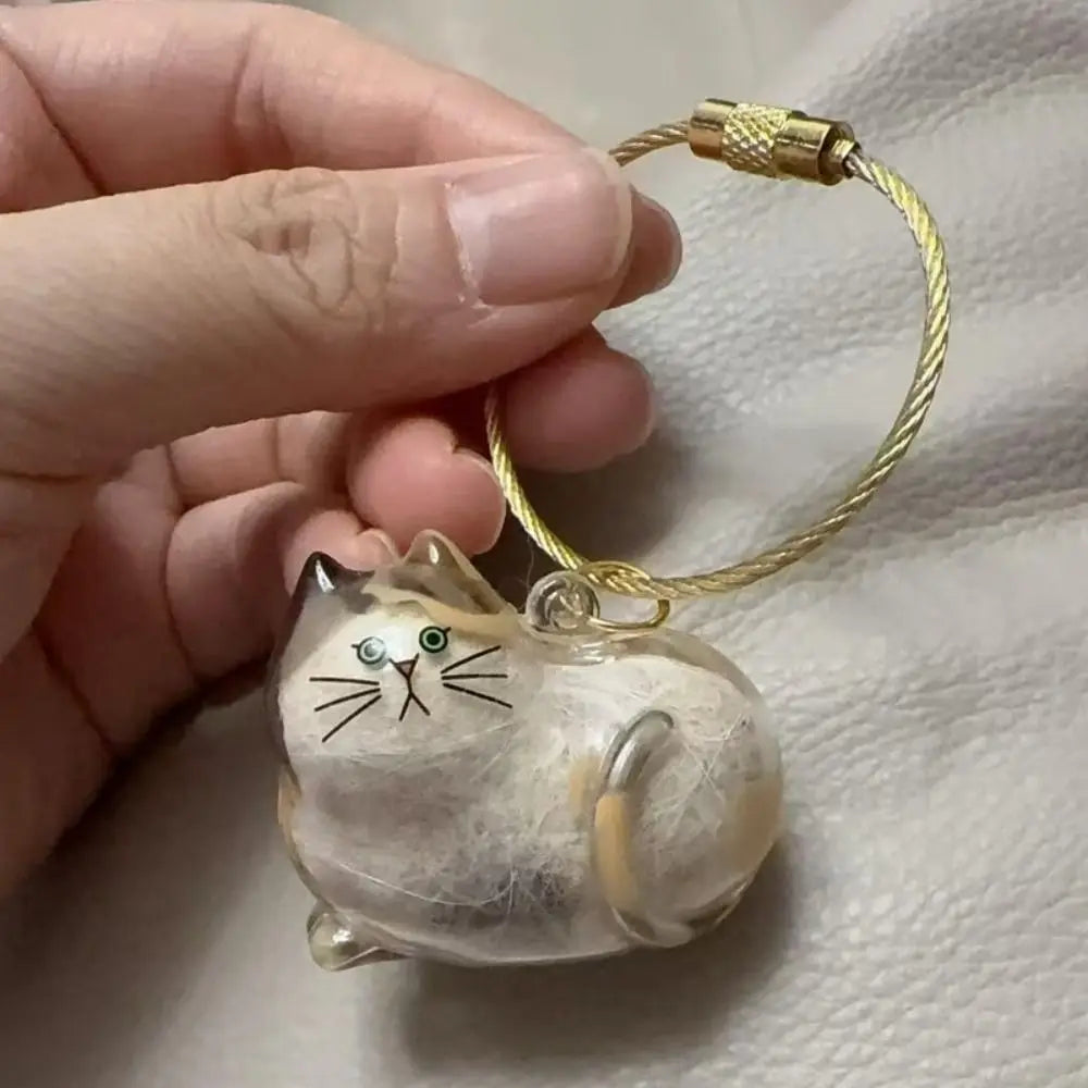 Small Cat Fur Storage Pendant Ornament Container