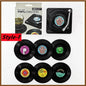 Retro Vinyl Record Anti-Slip Coffee Coaster Set