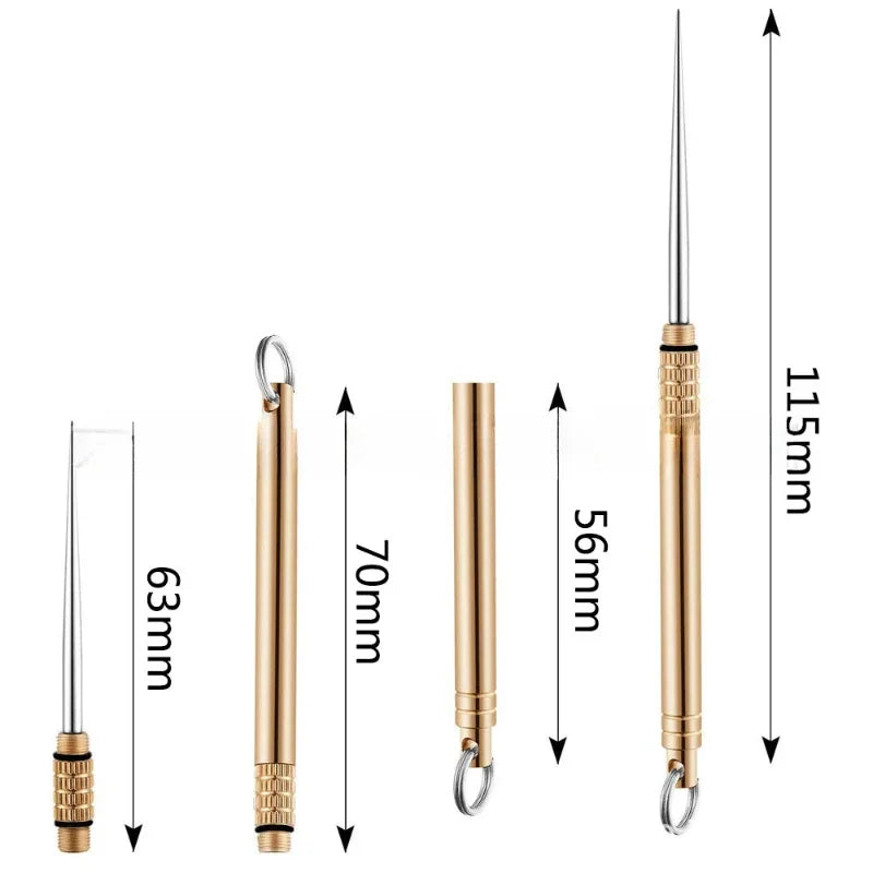 Portable Titanium Toothpicks Keychain Set