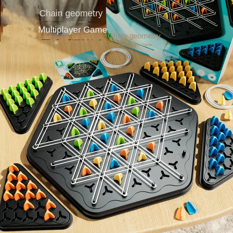 Triangle Chain Rubber Band Chess Desktop Puzzle