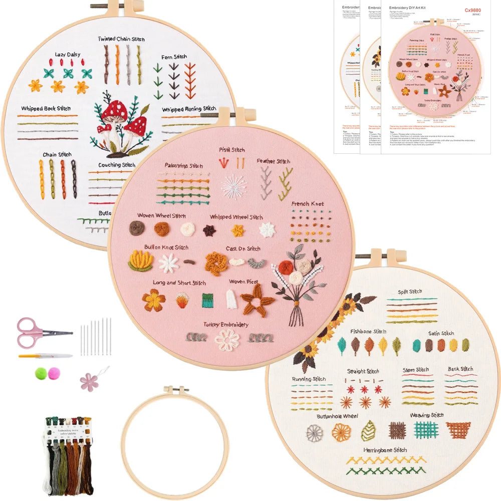 Embroidery Kit for Beginners Starter Set