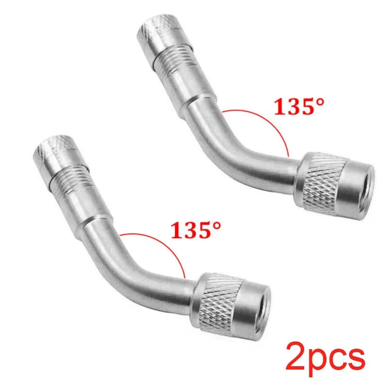 Motorcycle Angle Bent Valve Adaptor 2-Piece Set