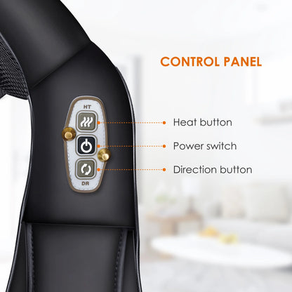 Shiatsu Neck & Shoulder Massager with Heat – 4D Deep Kneading