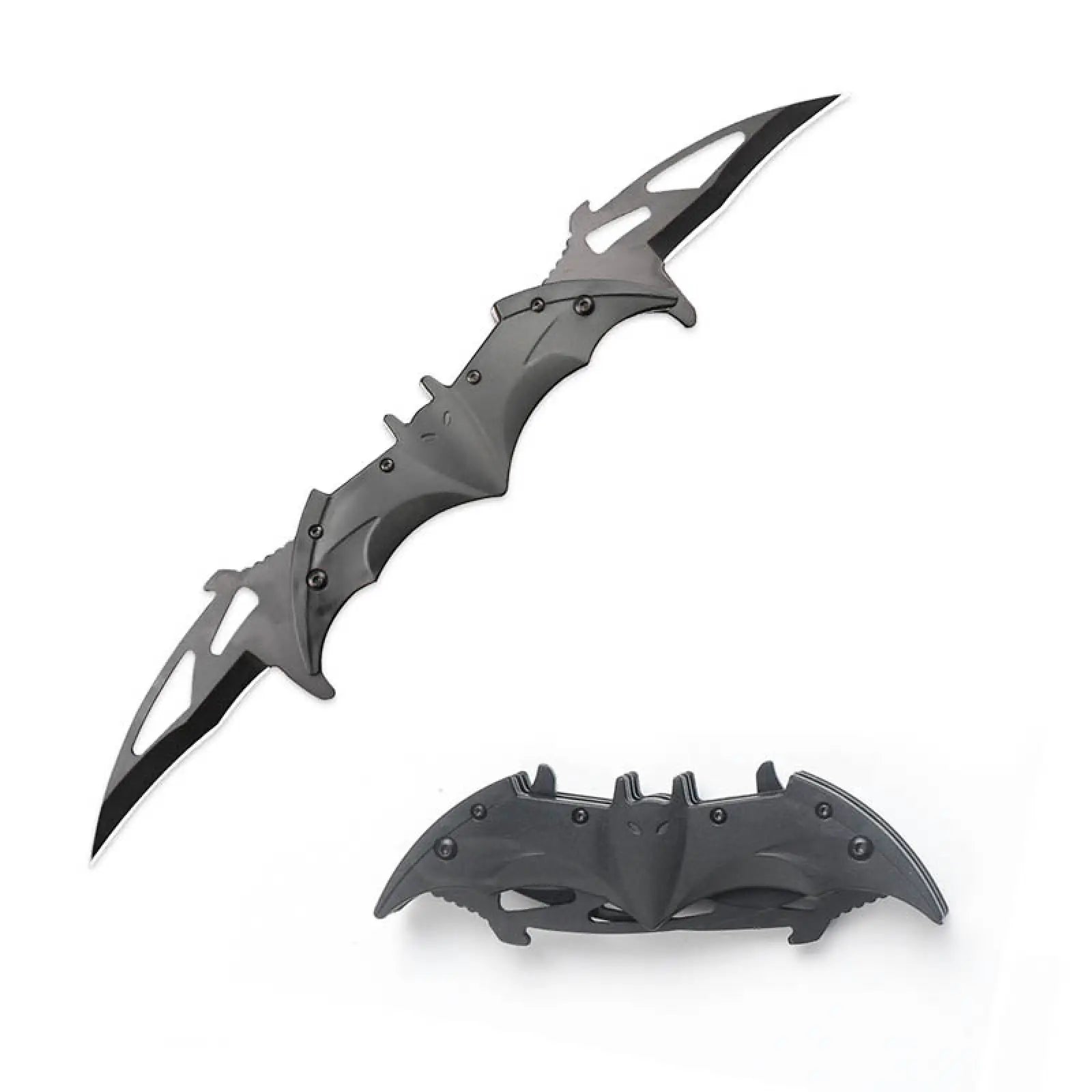 Minimalist Twin Blade Folding Knife for Camping,Fishing,Fruits and Vegetables,Edc Multi-Functional Camping Knife, All-Purpose Daily Carry Tool,Ideal Outdoor Gift,Black