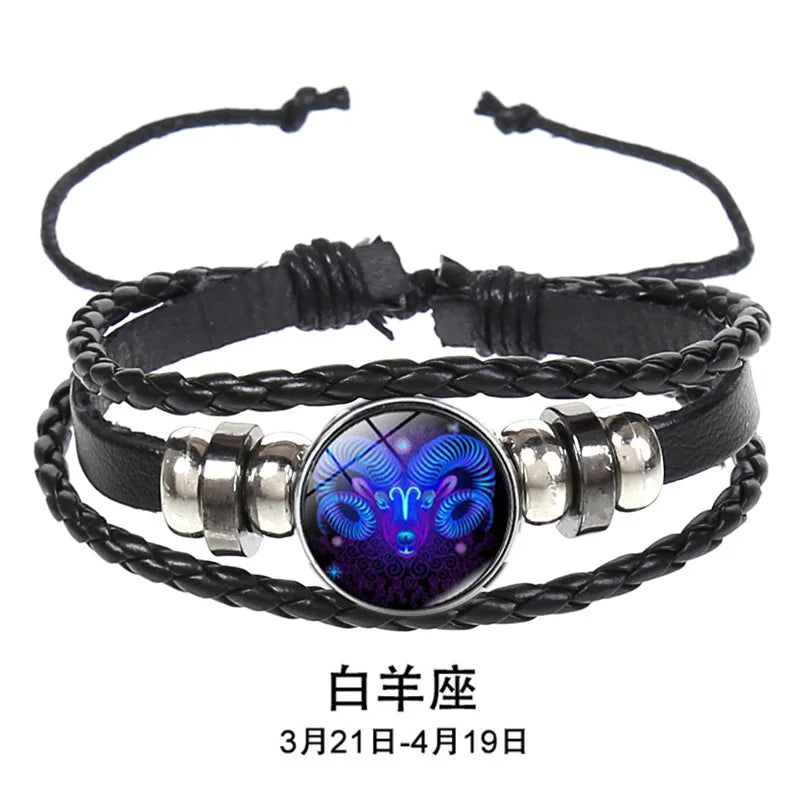 12-Constellation Zodiac Charm Bracelet