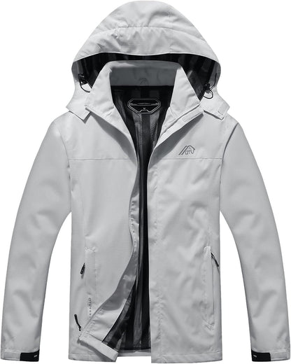 Lightweight Waterproof Hooded Rain Jacket – Packable Shell Coat