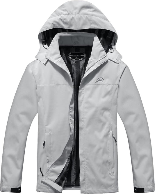 Lightweight Waterproof Hooded Rain Jacket – Packable Shell Coat