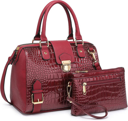 Vegan Leather Barrel Handbag – Top-Handle Satchel Work Tote
