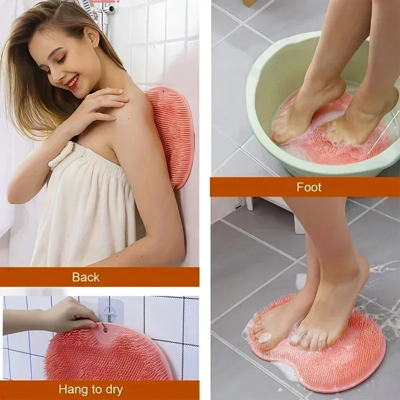 Exfoliating Foot Brush Shower Mat Silicone Massage