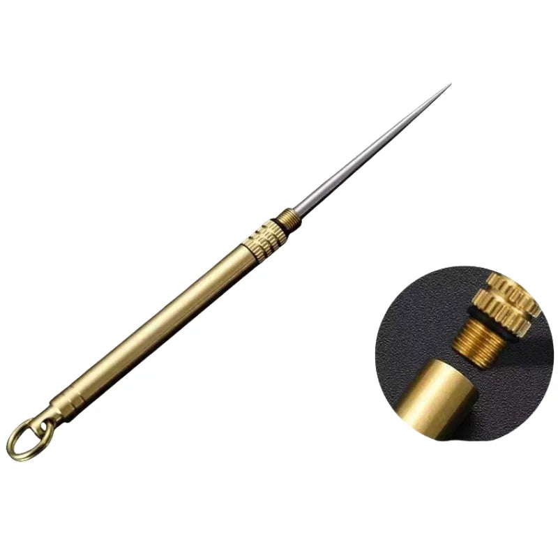 Portable Titanium Toothpicks Keychain Set