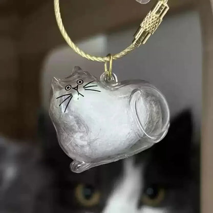 Small Cat Fur Storage Pendant Ornament Container