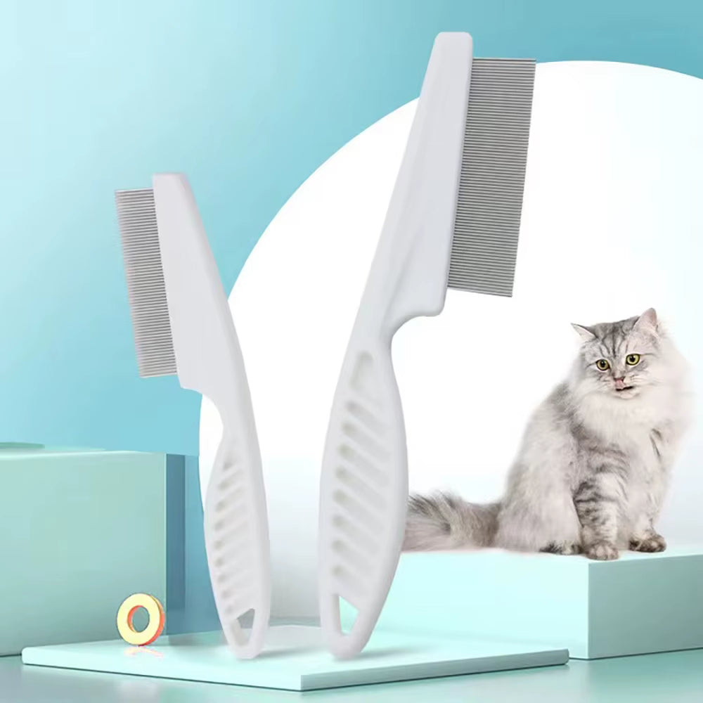 Pet Flea Comb Cat Dog Beauty Stainless Steel Portable
