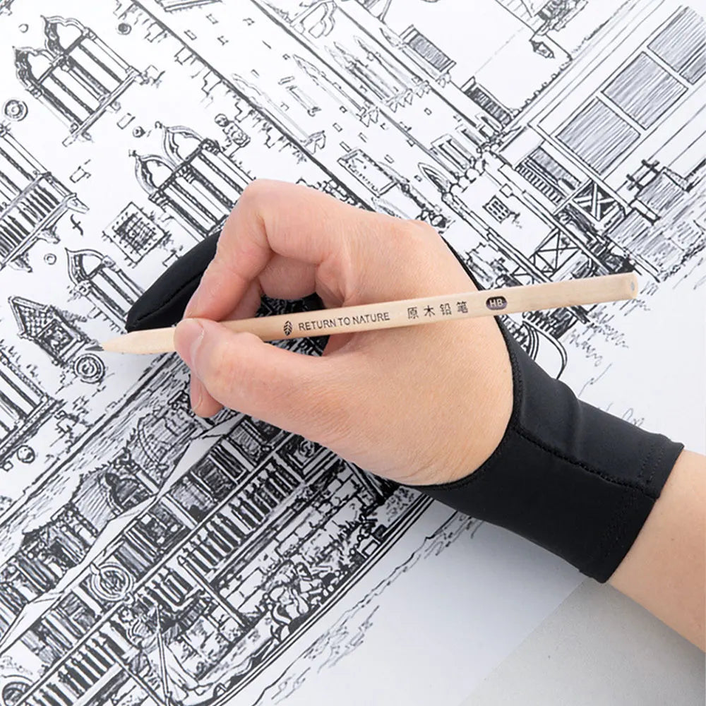 Anti-Touch Two-Finger Hand Painting Gloves Art Supplies
