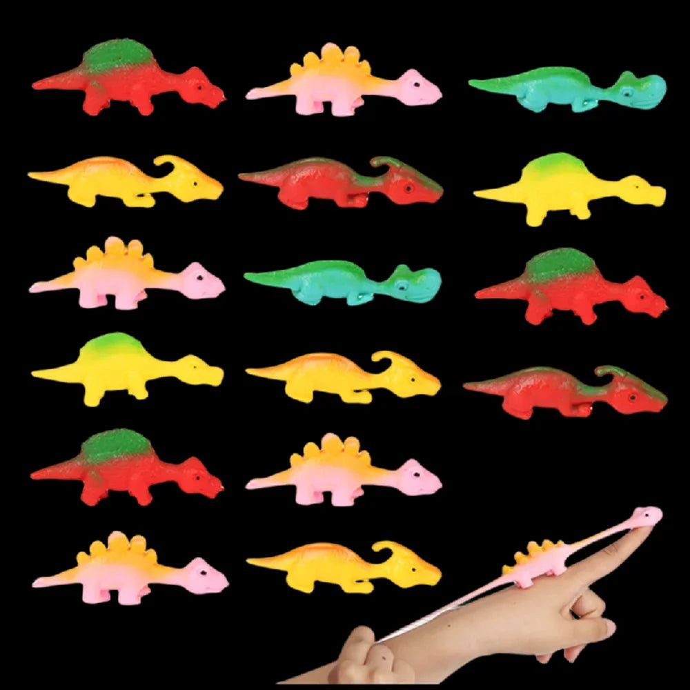 Colorful Finger Catapult Dinosaur Party Favor Games