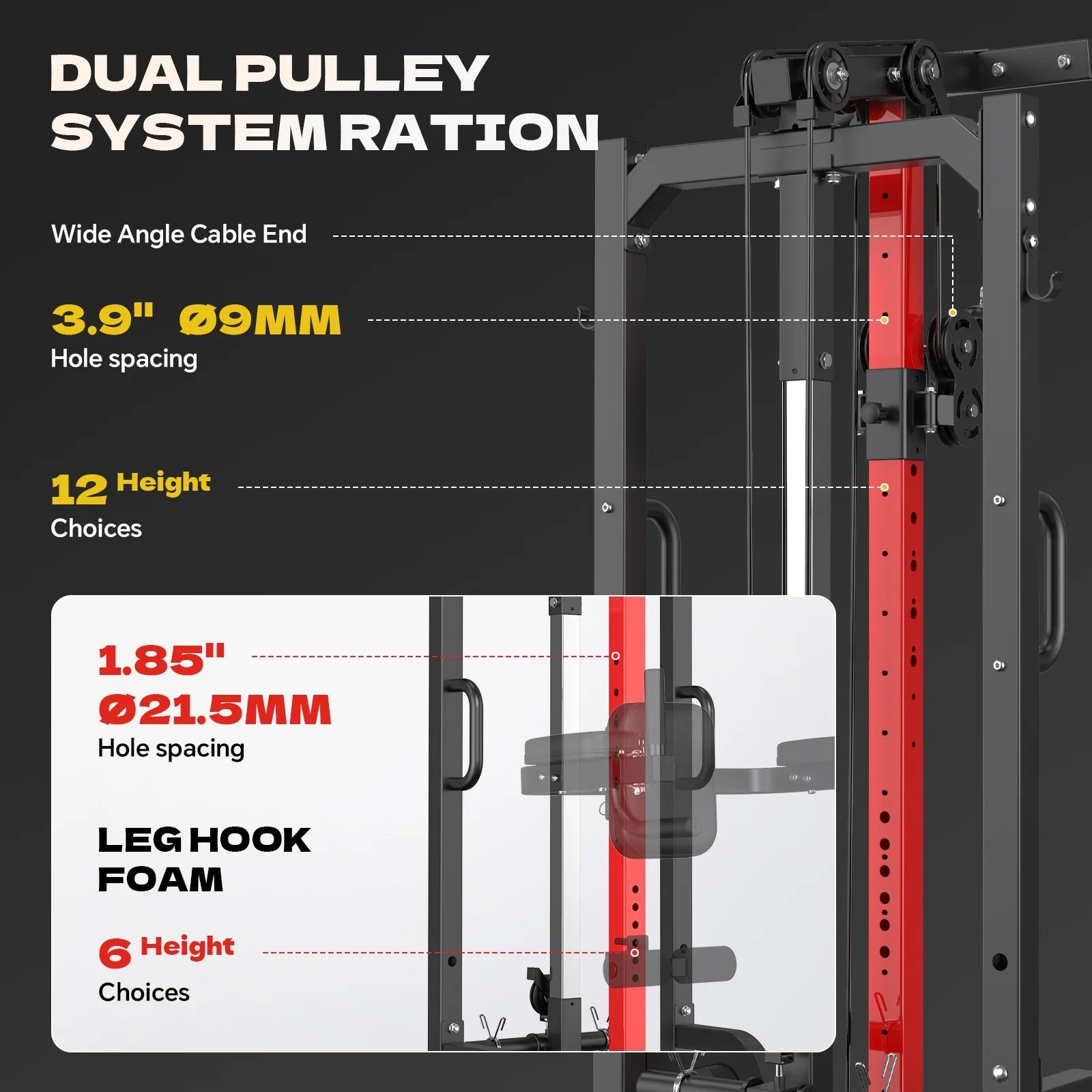 High/Low Pulley Home Gym Station – Lat Pulldown & Cable Row