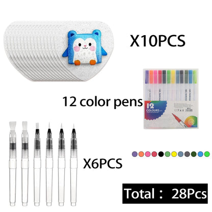 3D Drawing Magic Canvas Sponge Kids DIY Paint Set