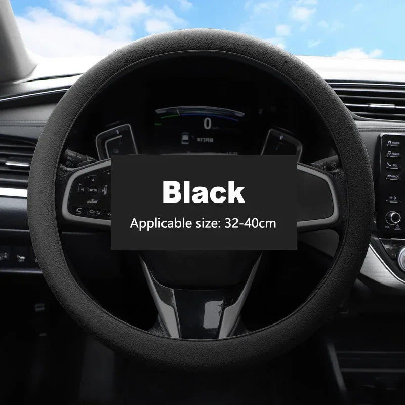 Car Silicone Steering Wheel Cover Sweat-Absorbing Non-Slip